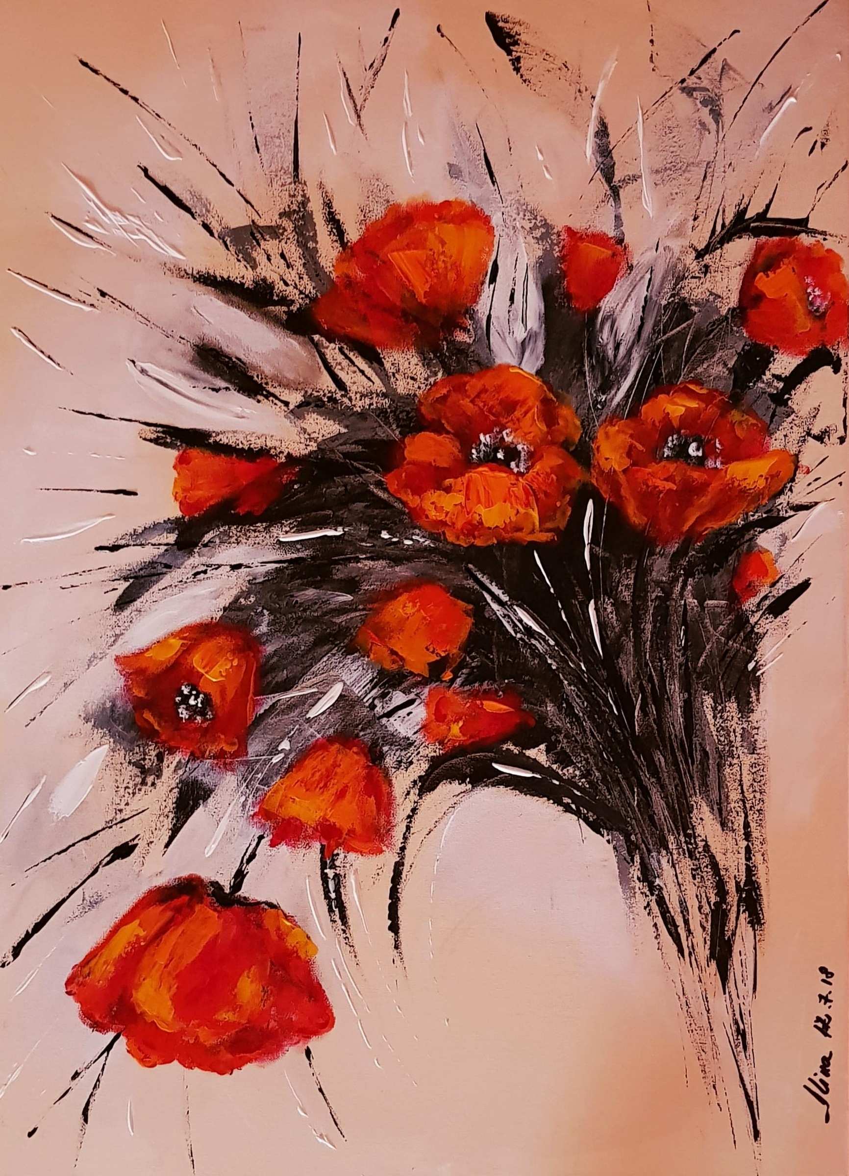 ArteDiAlina.com painting: Flowers for her